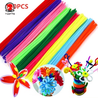 YVETTE Kids Toy Colored Craft Sticks Art 100pcs/set Pipe Cleaner Craft DIY Handcraft Educational Assorted Colour