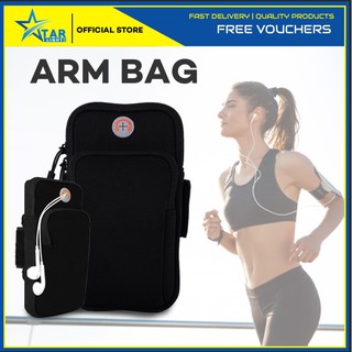 Sports Armband, Multifunctional Pockets Workout Running ArmBag with Key Earphone Hole