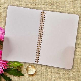 bhym1 A5 Bullet Dot Grid Journal Notebook Hardcover Medium White (3)