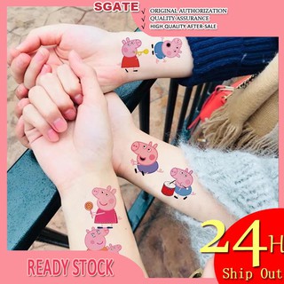 Waterproof Temporary Pink Pig Kids Tattoo Sticker DIY Cartoon Sticker Transfer Fake Tattoos Party