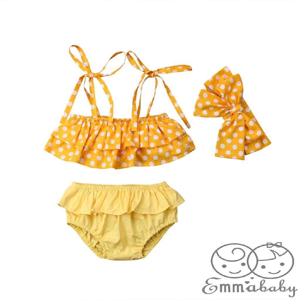 Emmababy Toddler Kids Baby Girls Ruffle Sling Swimsuit Tutu (2)