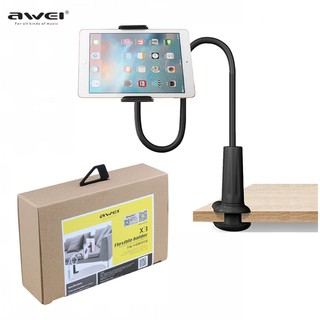 ✢▤AWEI X3 Flexible Lazy Pod Stand Holder 360° degree Mobile Phones Tablets Mount For Cellphones and