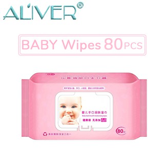 Aliver Clean Baby Wet Wipes Organic Soft Tender Baby Soft Wet Wipes 80 pcs/1 pack (1)