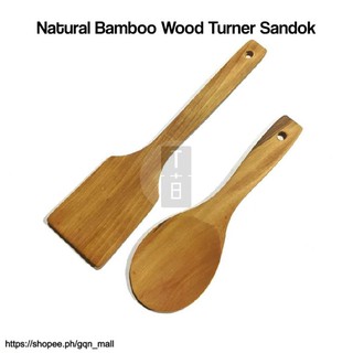 GQN Natural Bamboo Wood Turner Sandok shovel/wooden spoon/wooden shovel