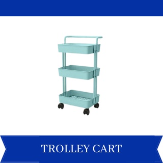 Movable Storage Organizer Rack Shelf Metal Rolling Trolley Cart Basket Stand Wheel Save Space