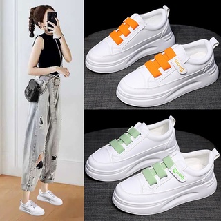 Women's New Breathable Velcro Board Shoes Thick Soled White Shoes Casual Sport Shoes Sneakers