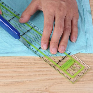 ♥Yves♥Acrylic Double-color Ruler Patchwork Feet Tailor Yardstick Quilting DIY Sewing Tool (1)