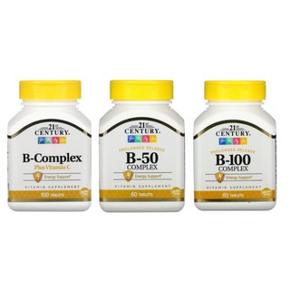 21st Century, B Complex Plus Vitamin C, B-50, B-100, Energy Support