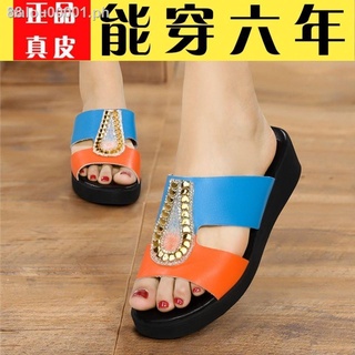 ™◇Hot sale▩Leather slippers women 2021 summer new fashion all-match non-slip outer wear soft bottom