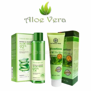 （ 2 in1 ） Aloe Vera ( Toner 120ml+Peeling Cream 100g )~