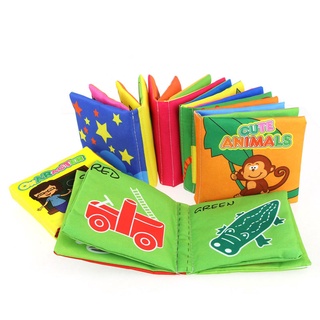 Soft Cloth Books Rustle Sound Infant Books Baby Books Quiet Books Educational Stroller Rattle Toys