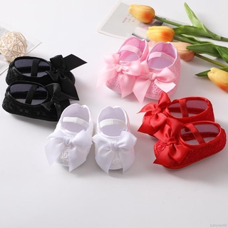 BBWORLD Baby Girl Satin Cloth Bowknot Princess Shoes Toddler Soft Sole Walking Shoes Headband Set