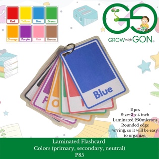COLORS Laminated Flashcards - Educational Learning Materials for Toddlers