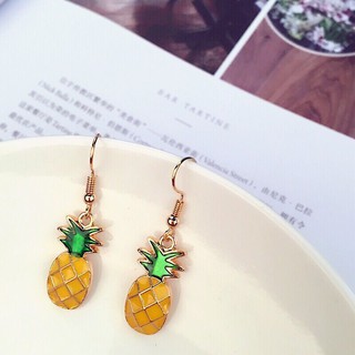 Bingo Korean style creative pineapple fruit earrings31656 (2)