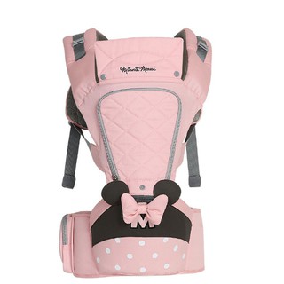 Disney 0-36 Months Bow Breathable Front Facing Baby Carrier Hipseat 20kg Infant Comfortable Sling Ba