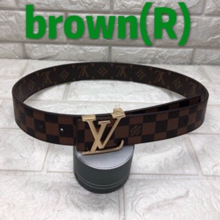 belt checkered brown (reversible)