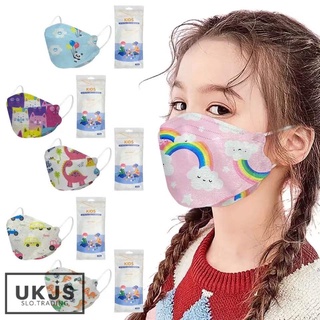 10PCS Nano Fiber KF94 Kids Face Mask 4 Layer Non-woven Protection Filter 3D Anti Viral Mask