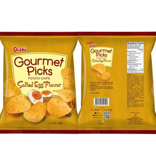 OISHI Gourmet Pick Potato Chips Salted Egg Flavor 60 grams❤