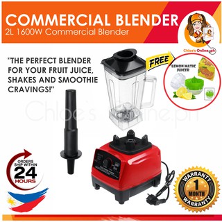 Commercial Blender Grinder 2L- 3HP Blender Ice Crusher 1500W(Red)