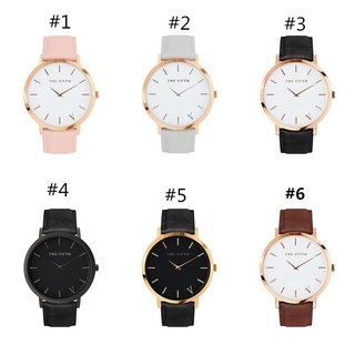 ★Buy 1 get 1 Free★ The Fifth Watch Leather Simple Women Quartz Analog Wrist Watch Modern Simple (3)