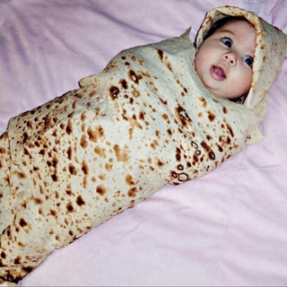 baby1 Set Burrito Blanket Baby Flour Tortilla Swaddle 100% Cotton Flannel Blanket Sleeping Swaddle