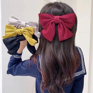 Cute fashion Ribbon Hairclip Korean Ribbon Large Bow Satin Hairgrips