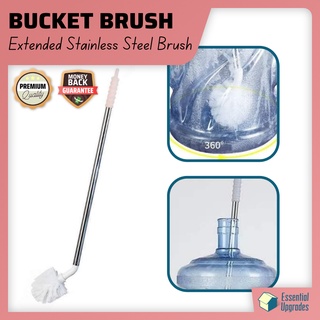 Brush Washing Basket Extended Handle Stainless Steel Rod Purified Water Bucket Barrel Brush l Brush