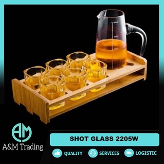 Shot Glass 12pcs set/Drinking Glass square type (thick and crystal clear)