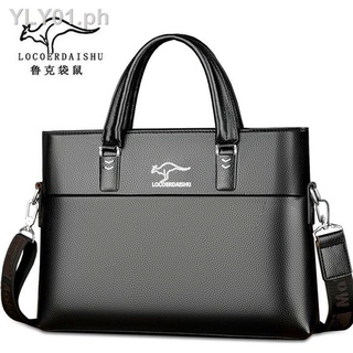 ✻Briefcase leather texture men s briefcase horizontal handbag men s shoulder bag business bag computer bag men s messenger bag