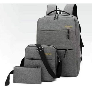 BACKPACK SET SUPER SALE: 390 Only 3 Compartment With Laptop Case Inside SIZE : Backpack :
