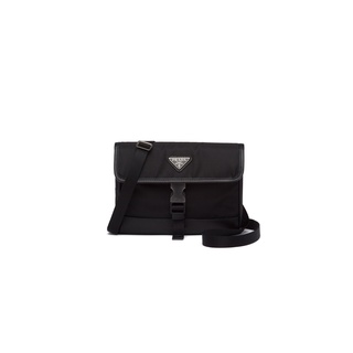 Prada Shoulder Strap Nylon Buckle Sling Bag for Men Crossbody Messenger Black Phone Shoulder Bag