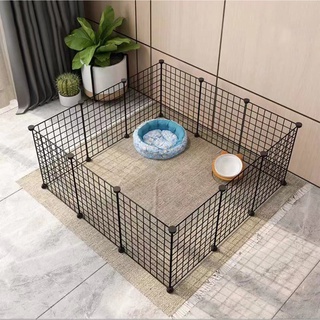 Dog Cage Stackable Pet Fence 35*35CM Rabbit Cat Fence Pet Cage DIY Pet Metal Wire Kennel Extendable (1)
