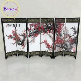 Screen Present Commemorative Home 6-Panel Gift Room Divider Wood Folding Partition Suitable