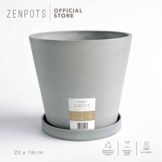 Zenpots 20cm Pot with Catch Plate (5)