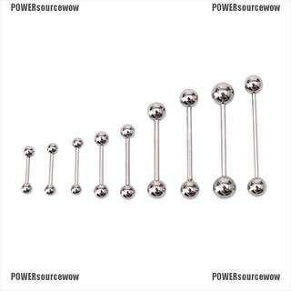 10PCS Stainless steel Ball Tongue Navel Nipple Barbell Rings Bars Body Piercing