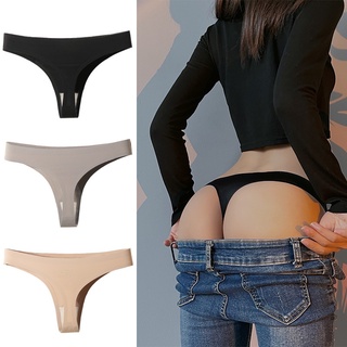 Women's seamless underwear women's thong sexy women's summer sports and fitness large size ice silk underwear (1)