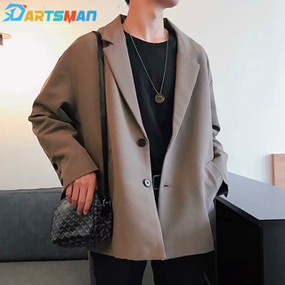 【Read Stock】M-2XL Korean Black Men's Casual Blazer Business Leisure Two Button Formal loose fit Suit