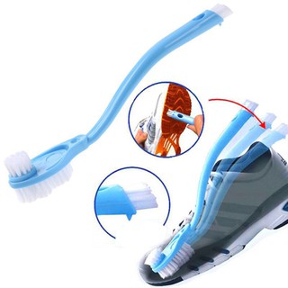 (COD)Double Head Long Plastic Handle Shoes Wash Brush (1)