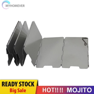 MOJITO 9 Plates Foldable Burner Windshield Outdoor Camping Cooking Wind Shield #UK