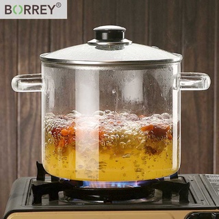 recommendedBORREY High Temperature Glass Saucepan Glass Bowl Korean Soup Pot Breakfast Milk Pot Inst