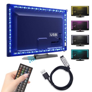 PSSRISE LED Strip Light USB 5050SMD 5V Flexible LED Lamp Tape Ribbon RGB 1M 2M 3M 4M 5M TV Desktop Screen BackLight Diode Tape【LS】