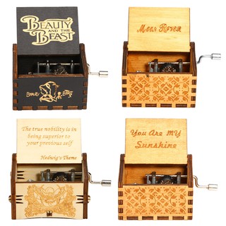 You Are My Sunshine Music Box Engraved Wooden Music Box Kids Interesting Gifts Ready Stock