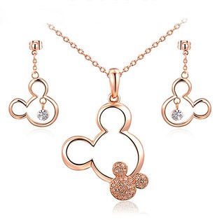 Mickey Earrings Necklace Jewelry Set Earrings For Women Gift
