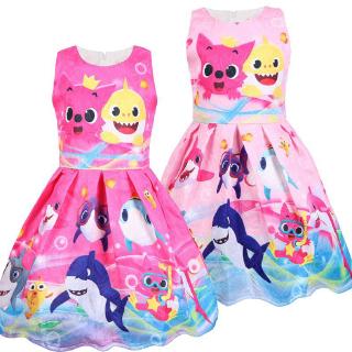 Pinkfong Baby Baby shark Dresses Dress Girl Princess Dress Girls Kids Wedding Party Gown Long