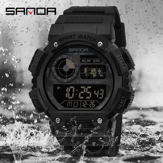 SANDA Men Watch Waterproof Sports Digital Couple Watch LED Display Watch