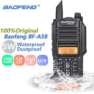 Baofeng BF-A58 Walkie Talkie IP67 Marine Waterproof UHF VHF Dual Band Two Way Radio Station Transcei