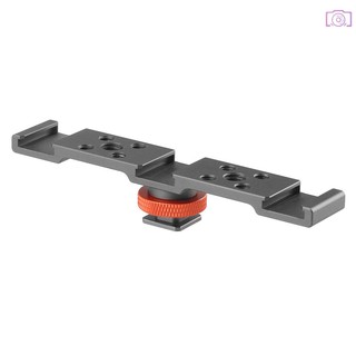[NEW]Aluminum Triple Cold Shoe Mount Plate Bracket for Camera Microphone LED Light Mounting