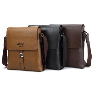 JEEP Buluo Vintage Leather Cross-body Satchel Messenger Bag (5)