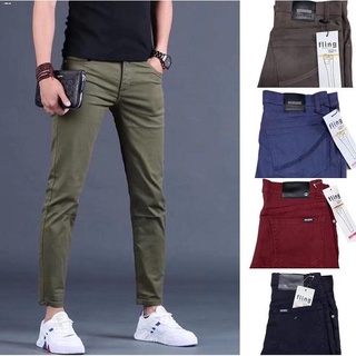 Men's jeans﹍┇7 colors new available men's pant's cotton jeans maong dark green skinny stretchable co