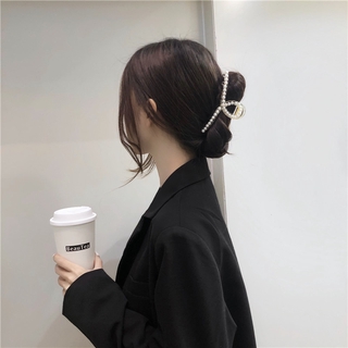 Korean pearl hair clip large elegant temperament clip F397